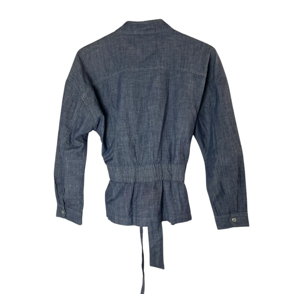 BANANA REPUBLIC - Chambray Jacket Unlined Standing Collar Size S - Picture 3 of 10